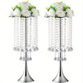 DecorBites™ Elegant Crystal Flower Stand Set for Events