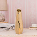 DecorBites™ Europe Gold-Plated Ceramic Vase for Home Decor