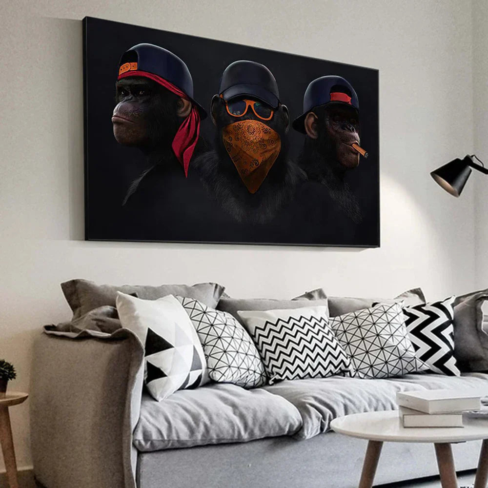 DecorBites™ Fashionable Monkey Wall Art - Premium Home Decor