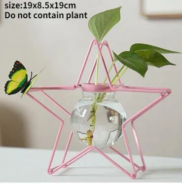 DecorBites™ Flamingo Metal Vase for Home Decor