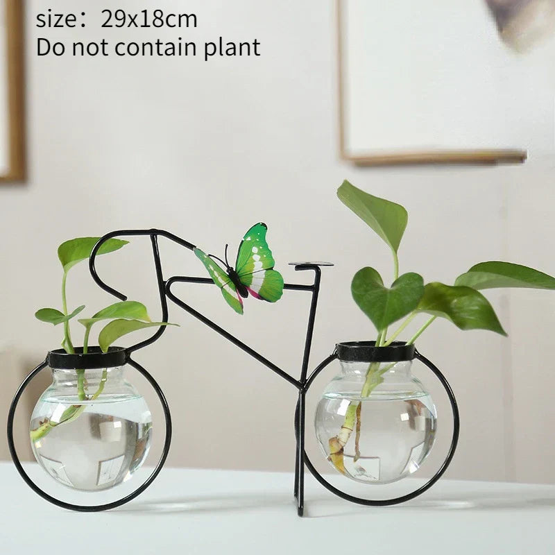 DecorBites™ Flamingo Metal Vase for Home Decor