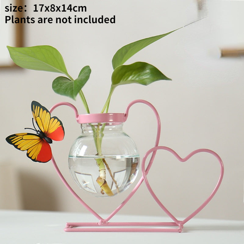 DecorBites™ Flamingo Metal Vase for Home Decor