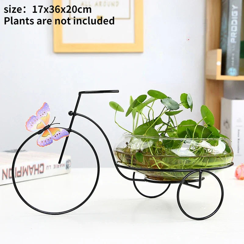 DecorBites™ Flamingo Metal Vase for Home Decor