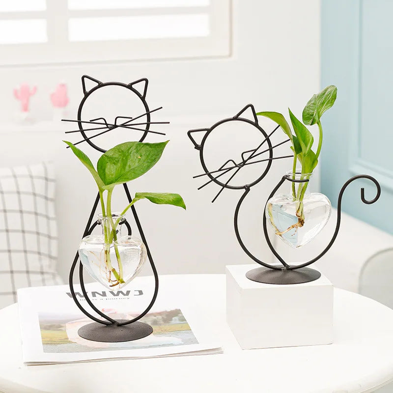DecorBites™ Flamingo Metal Vase for Home Decor