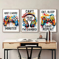 DecorBites™ Gamer Room Decor Set - Graffiti Gamepad Canvas Prints