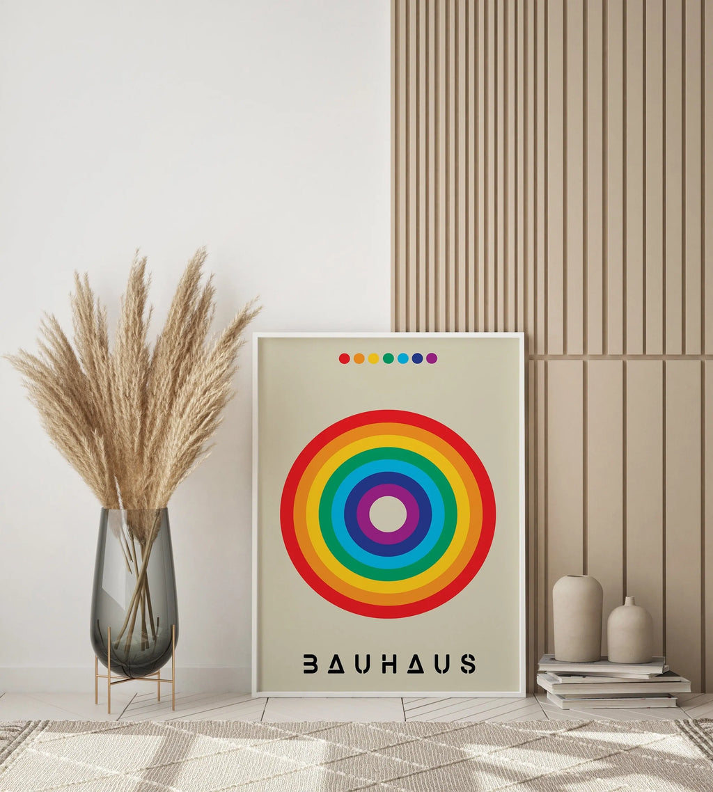 DecorBites™ Geometric Bauhaus Canvas Prints - Bright Wall Art