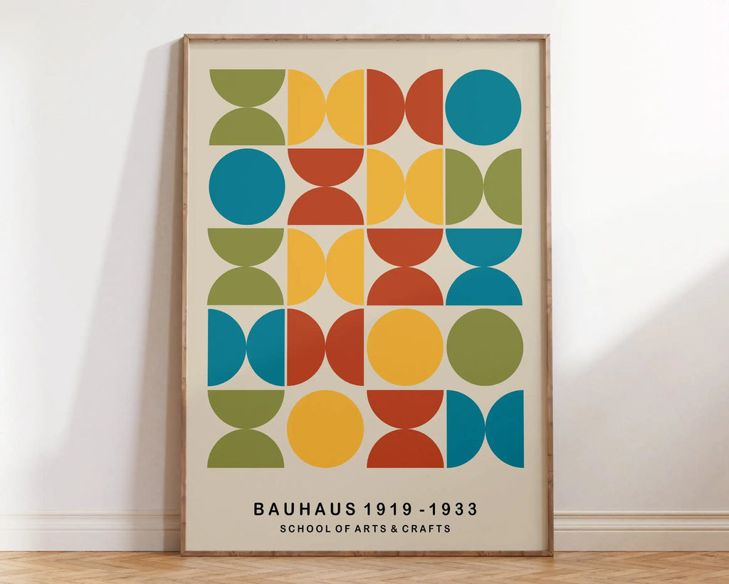 DecorBites™ Geometric Canvas Prints - Bright Mid-Century Wall Art