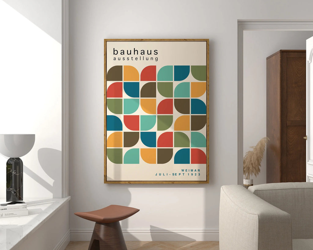 DecorBites™ Geometric Canvas Prints - Bright Mid-Century Wall Art