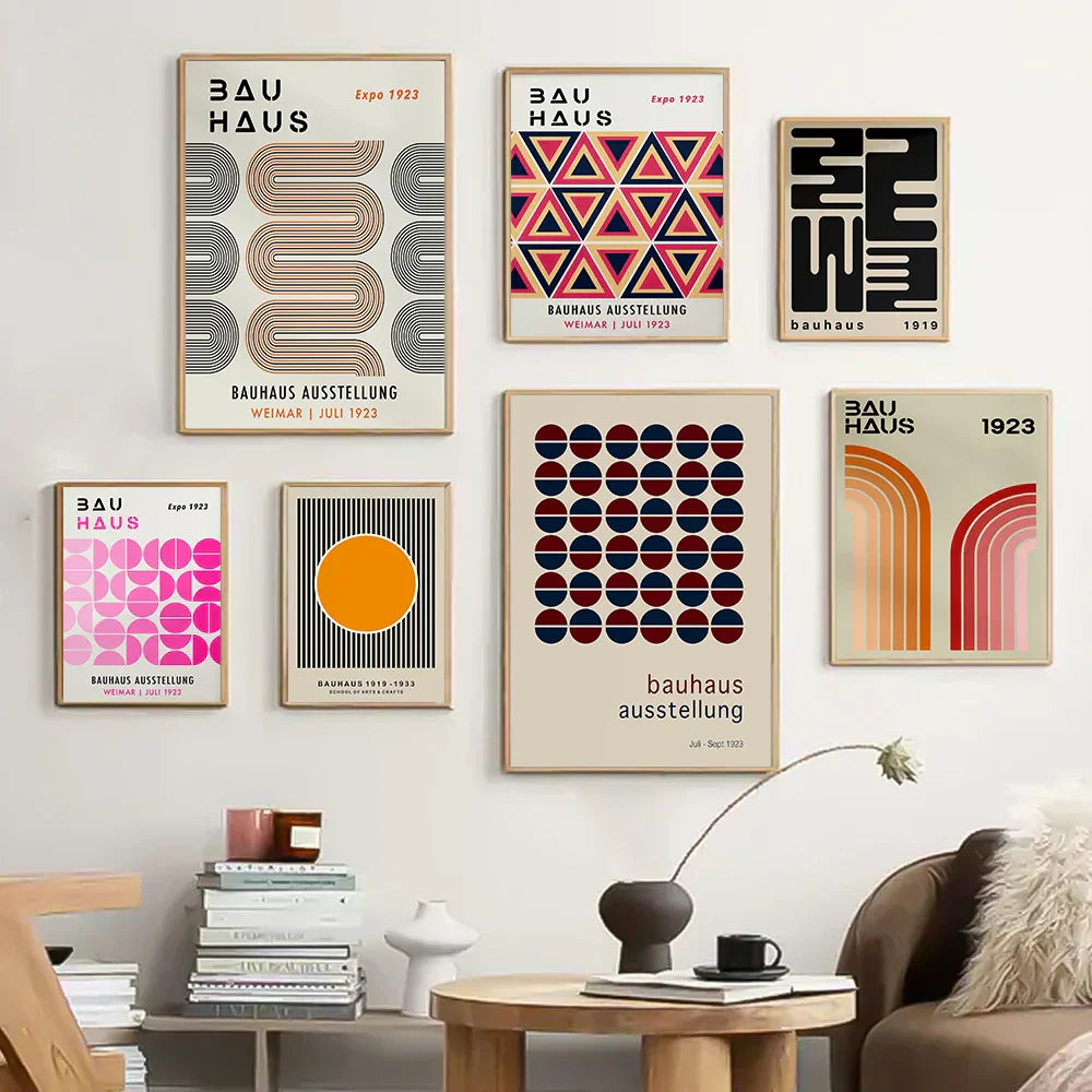 DecorBites™ Geometric Mid Century Canvas Wall Art