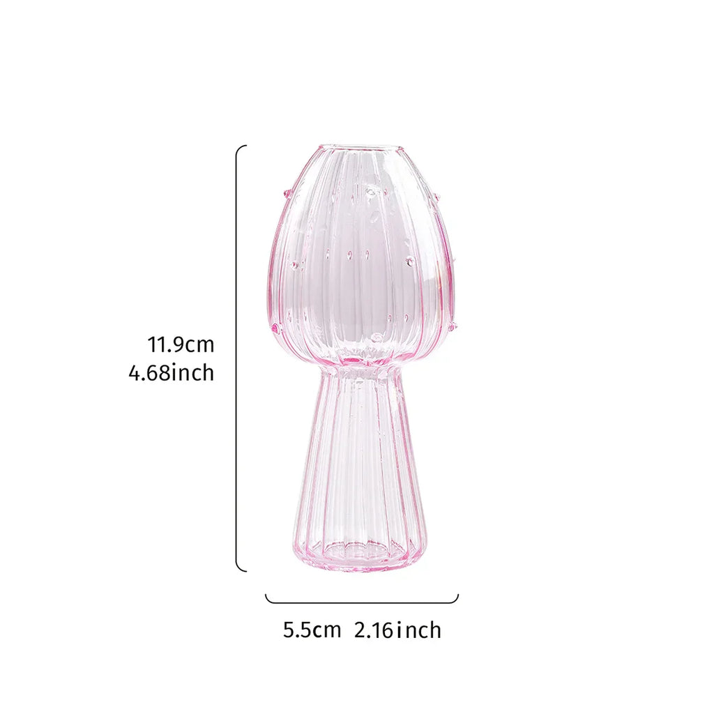 DecorBites™ Glass Mushroom Hydroponic Planter for Home & Garden