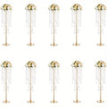 DecorBites™ Gold Metal Vases Set, Elegant 29.6" Height
