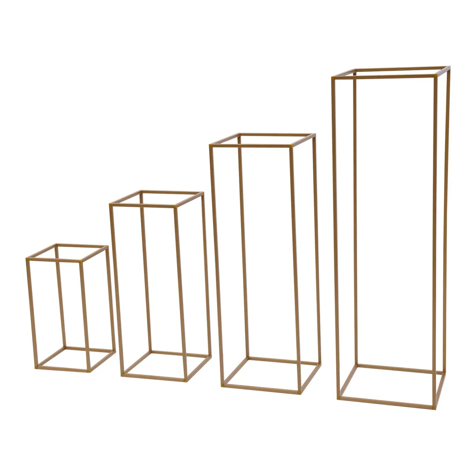 DecorBites™ Gold Wedding Flower Vase Stand Set