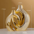 DecorBites™ Golden Flower Vase - Home Decor Accessory