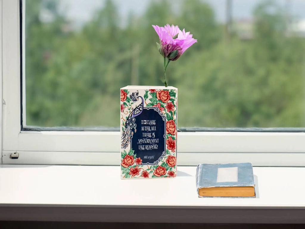 DecorBites™ Hand-painted Flower Ceramic Vase - Home Decor
