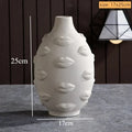 DecorBites™ Handmade Ceramic Face Vase for Home Decor