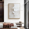DecorBites™ Handpainted Abstract Beige & White Oil Paintings Set