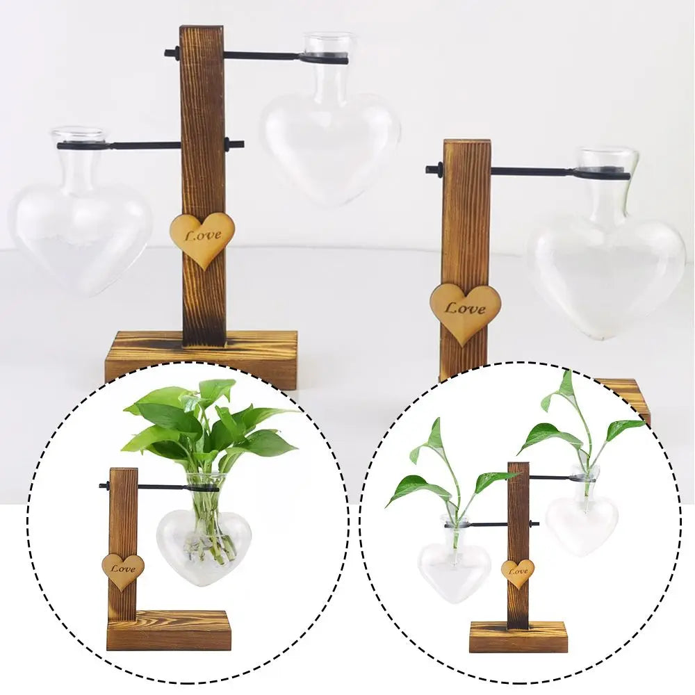 DecorBites™ Heart Shape Hydroponic Glass Vase - Home Decor