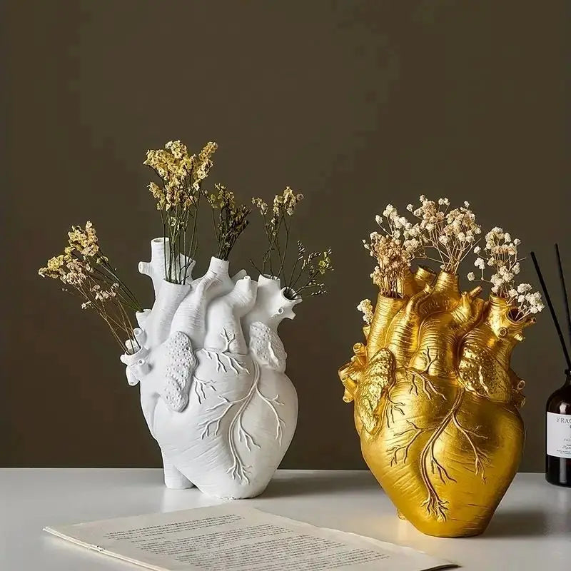 DecorBites™ Heart Shape Resin Vase - 4 Colors