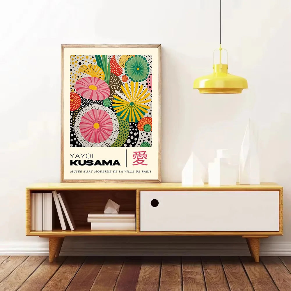 DecorBites™ Japanese Geometric Mountain Landscape Exhibition Canvas Art