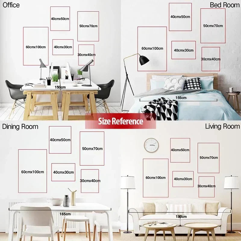 DecorBites™ Japanese Hokusai Art Poster Print on Canvas