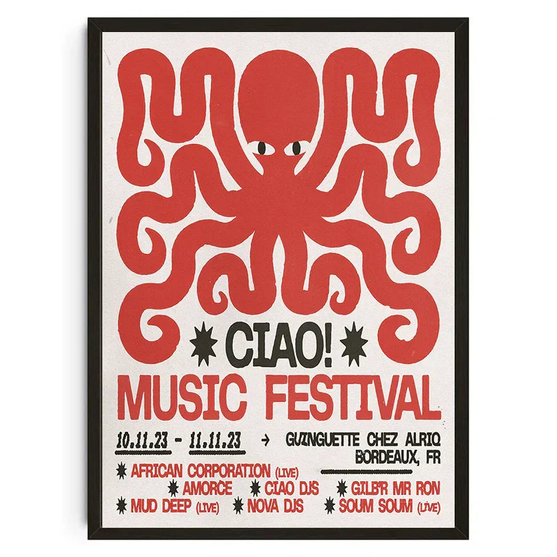 DecorBites™ Japanese Koi Cat Abstract Animals Wall Art
