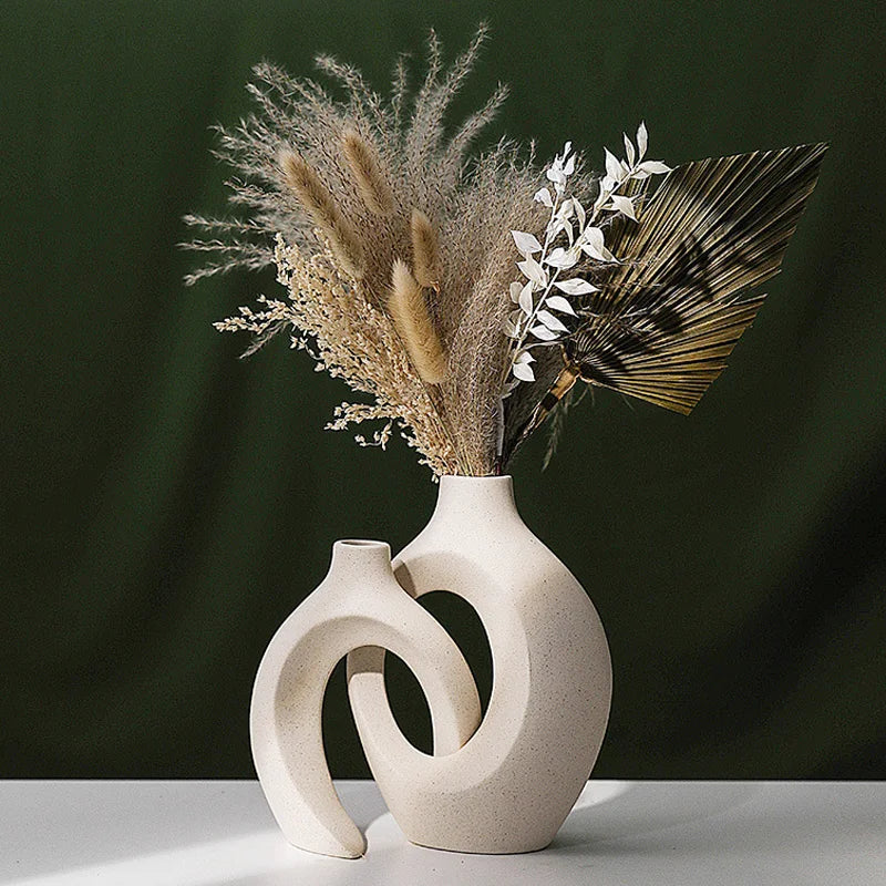 DecorBites™ Large 21cm CAPIRON Ceramic Vase Home Decor