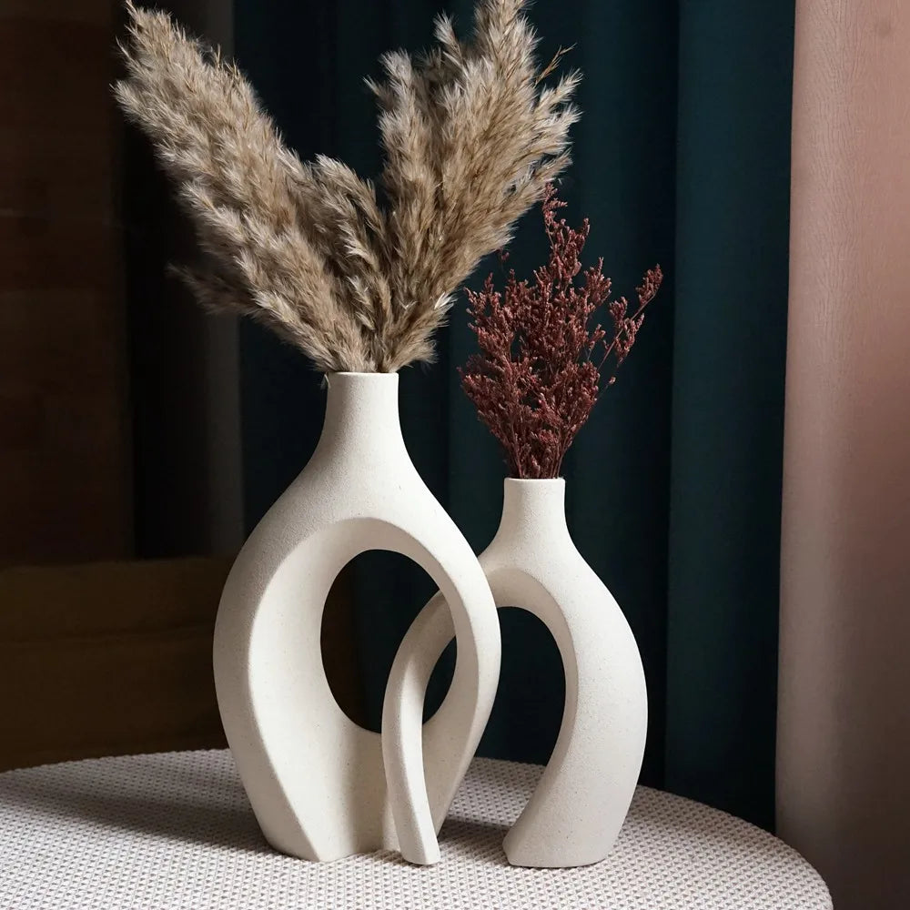 DecorBites™ Large 21cm CAPIRON Ceramic Vase Home Decor