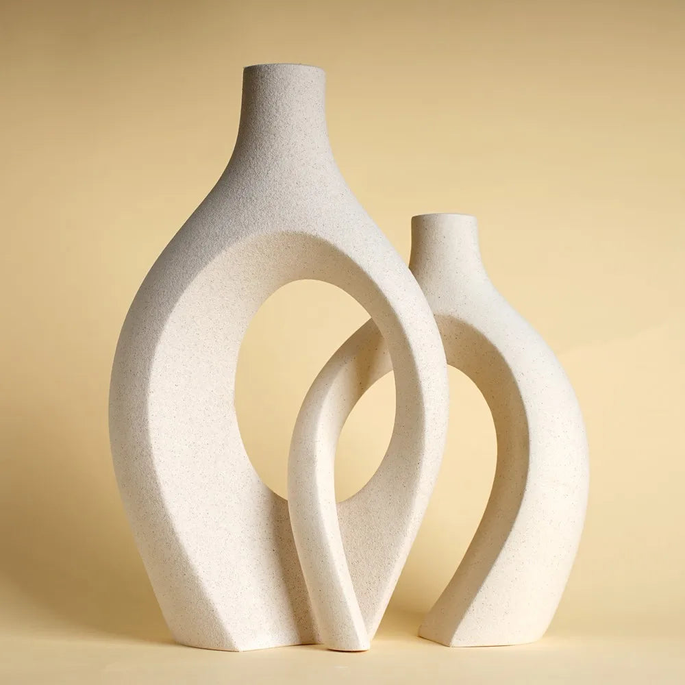 DecorBites™ Large 21cm CAPIRON Ceramic Vase Home Decor