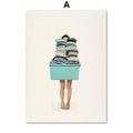 DecorBites™ "Laundry Girl Nordic Wall Art Print"