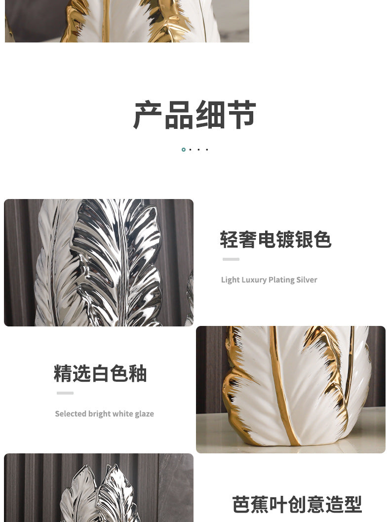 DecorBites™ Luxurious Gold Ceramic Vases for Home Decor