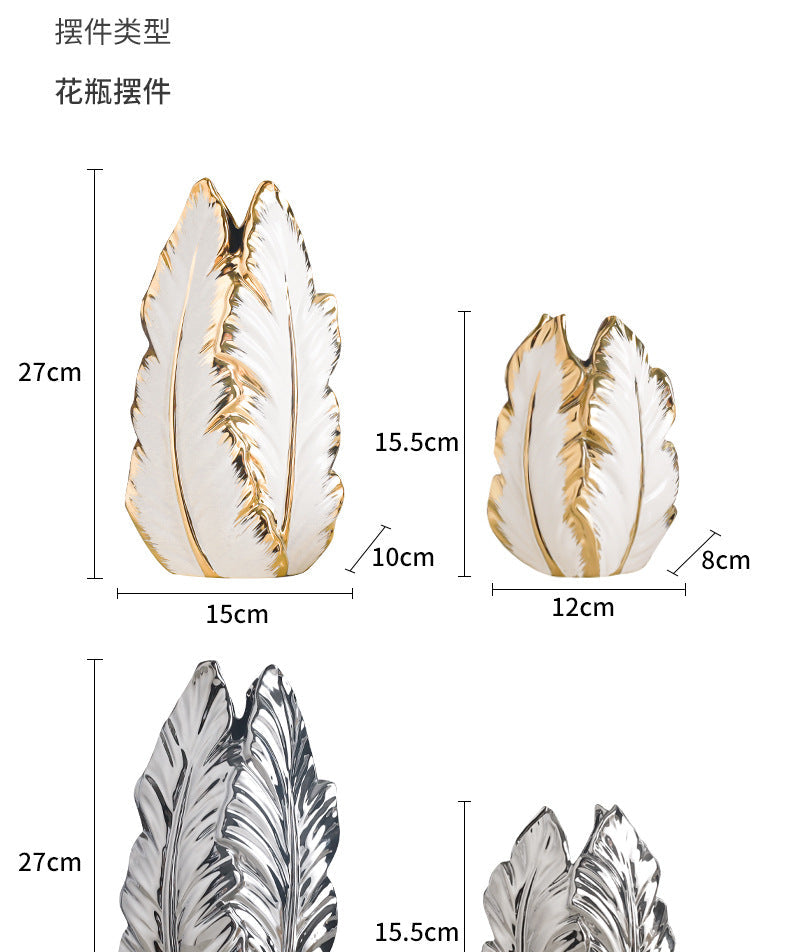 DecorBites™ Luxurious Gold Ceramic Vases for Home Decor