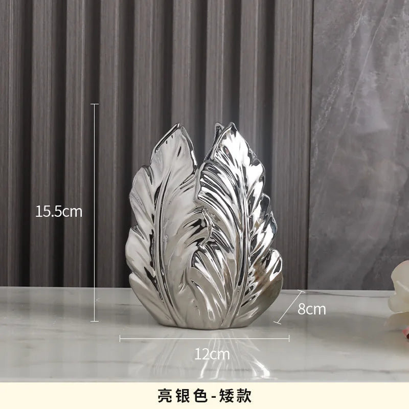 DecorBites™ Luxurious Gold Ceramic Vases for Home Decor