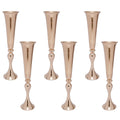 DecorBites™ Metal Golden Flower Stand Vase Candle Holder