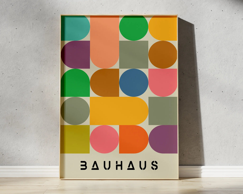 DecorBites™ Mid Century Geometric Canvas Print Art