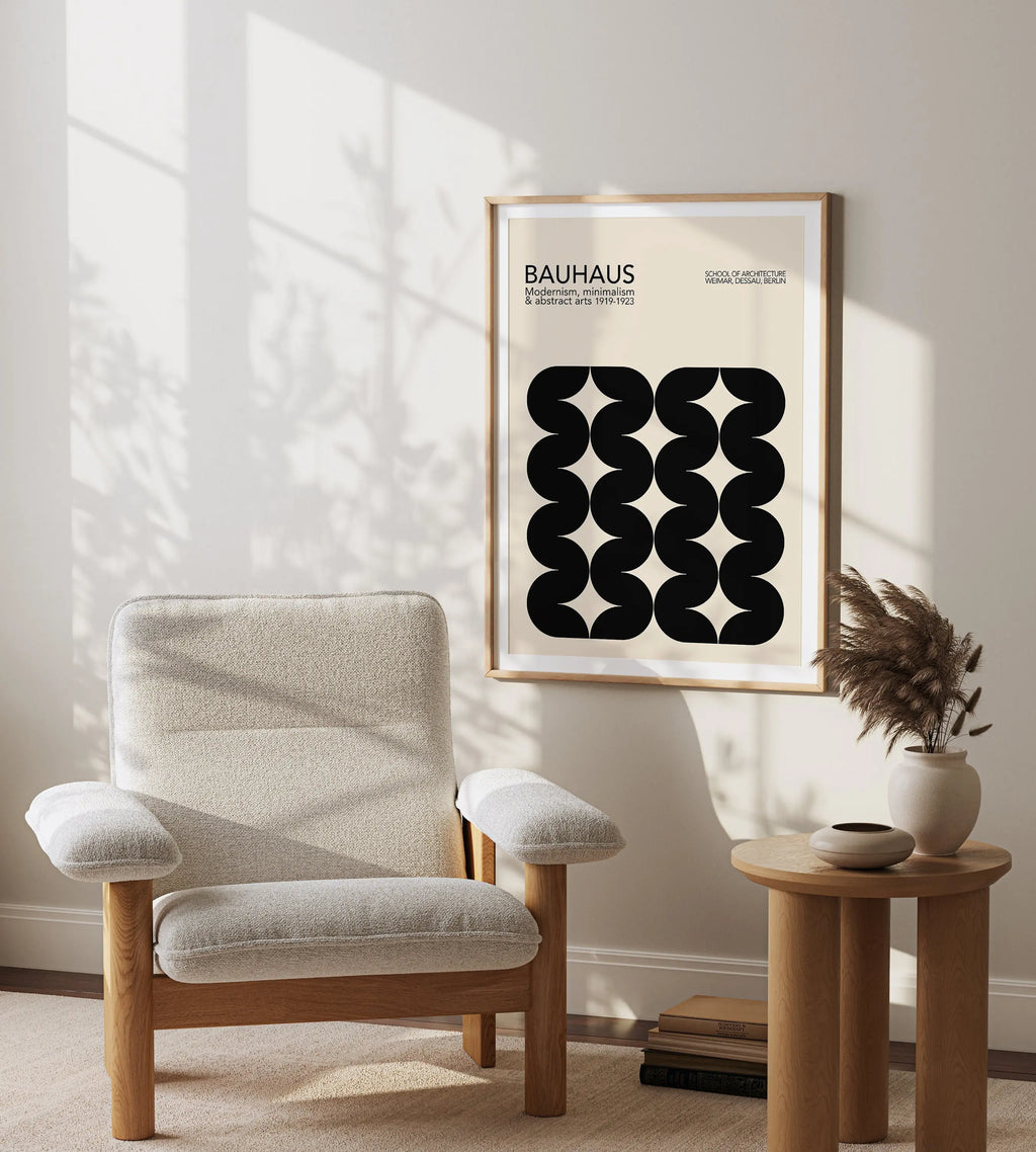 DecorBites™ Mid Century Geometric Wall Art Print