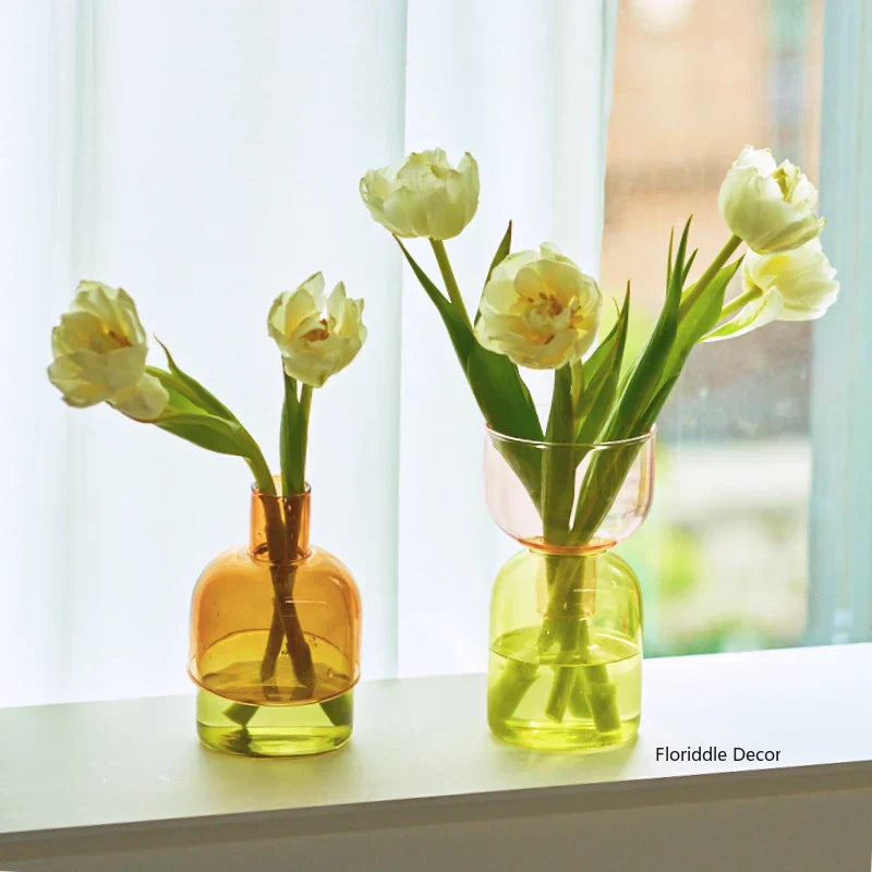 DecorBites™ Mini Glass Vase Set for Plants and Candles