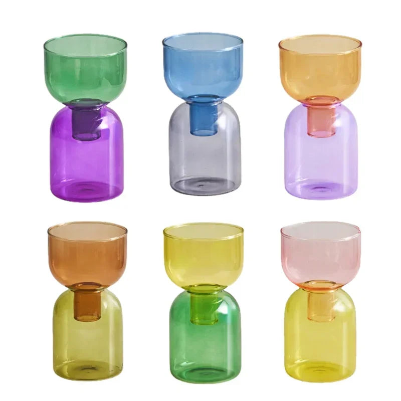 DecorBites™ Mini Glass Vase Set for Plants and Candles