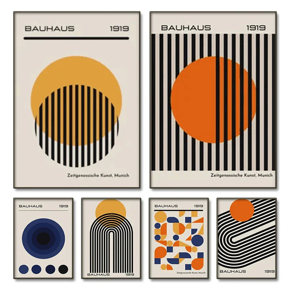 DecorBites™ Modern Geometric Canvas Wall Art Prints