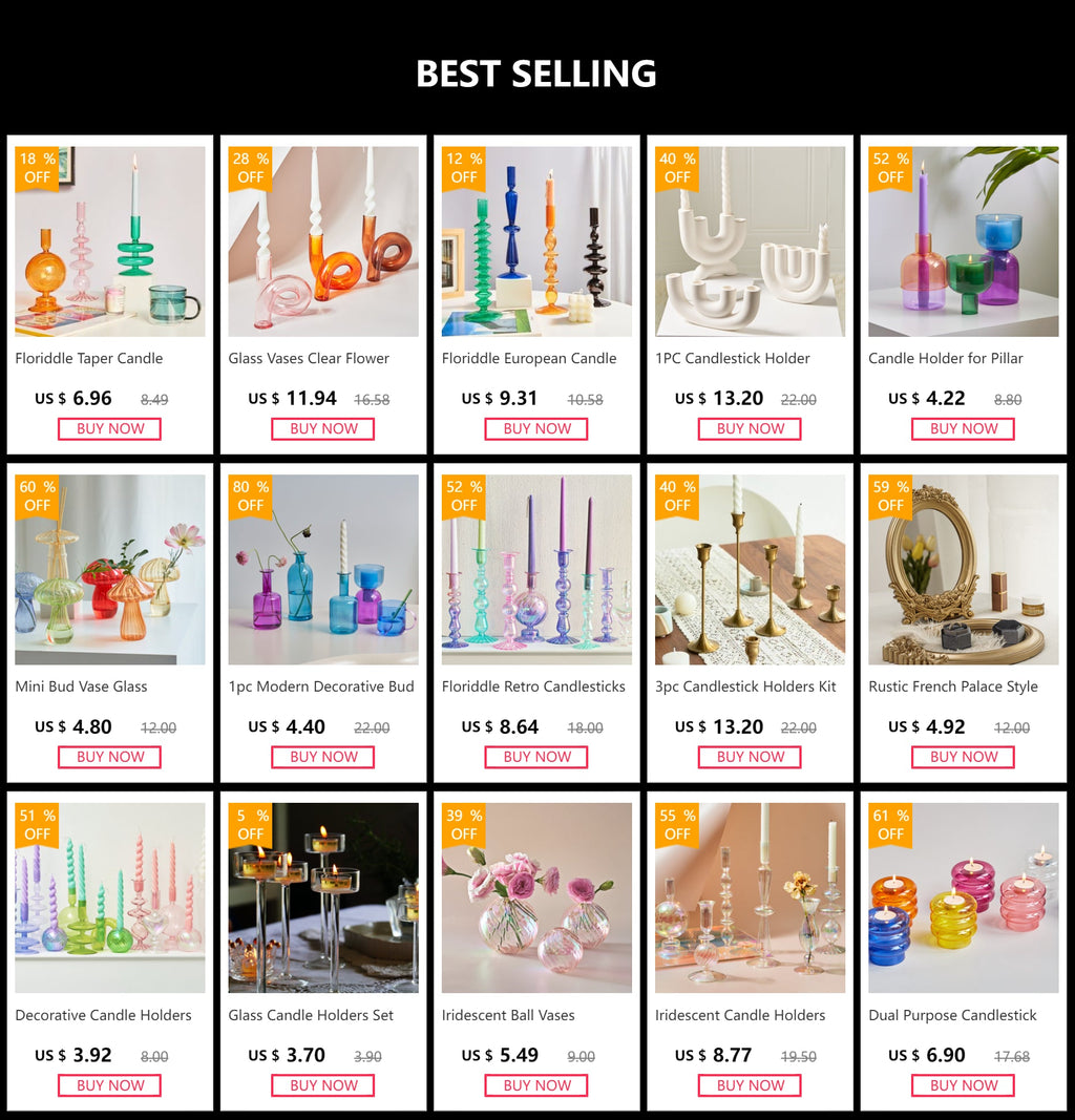 DecorBites™ Nordic Glass Flower Vase Home Decor