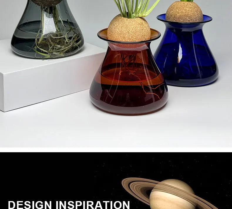 DecorBites™ Nordic Glass Vase for Home Decor - Small Transparent Vase