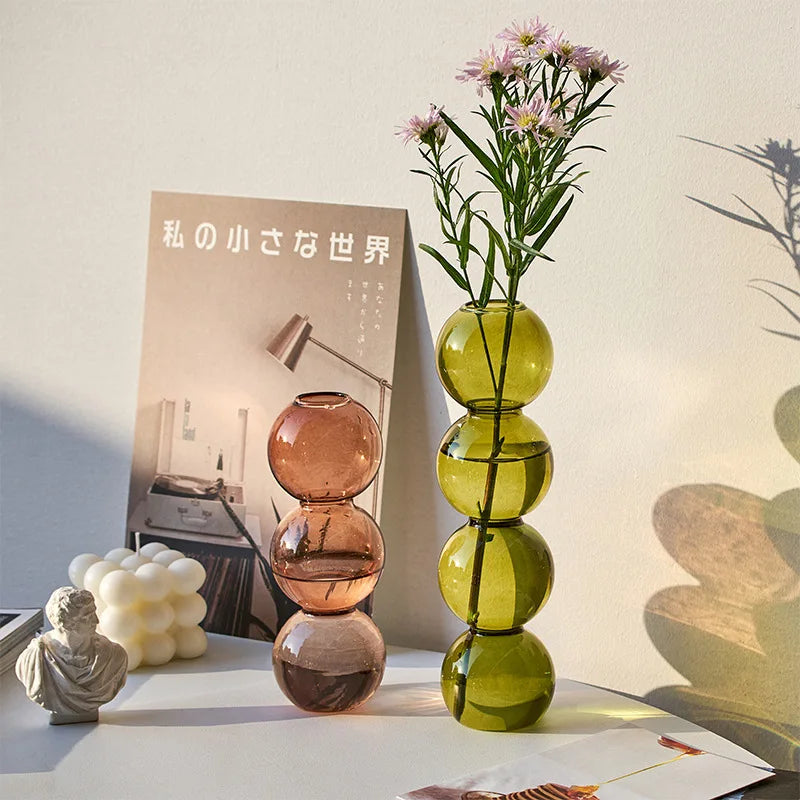 DecorBites™ Nordic Glass Vase - Home Decoration Gift