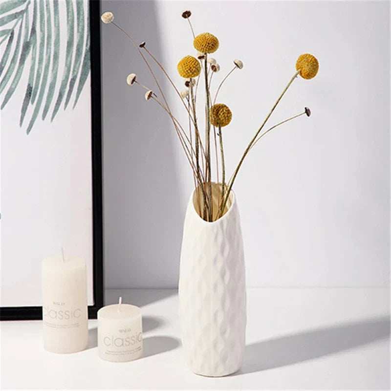 DecorBites™ Nordic Plastic Vase for Modern Home Decor