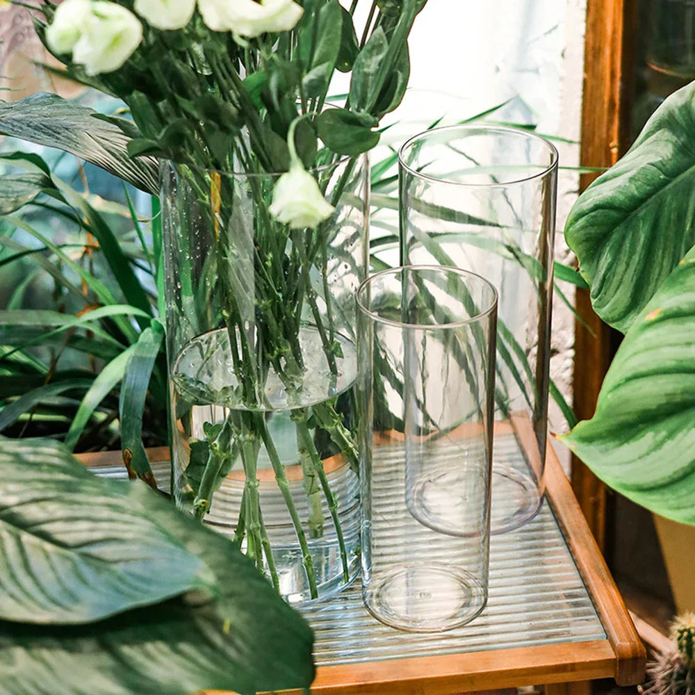 DecorBites™ Shatterproof Tall Transparent Acrylic Flower Vase
