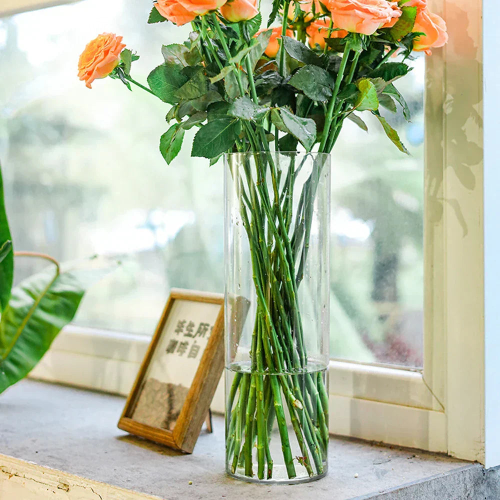 DecorBites™ Shatterproof Tall Transparent Acrylic Flower Vase