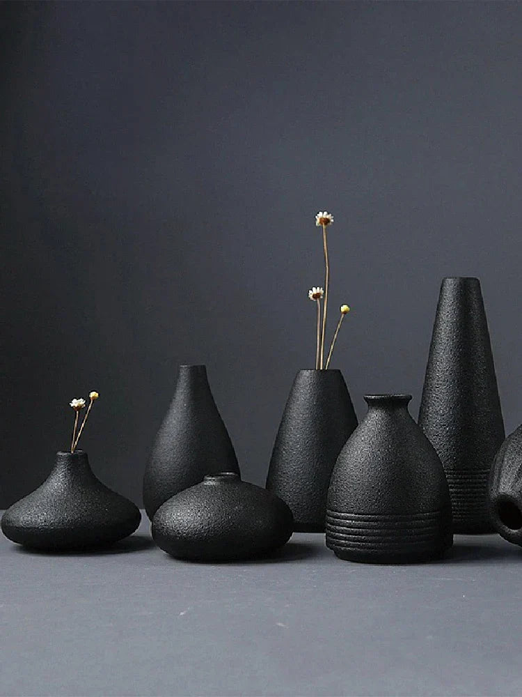 DecorBites™ Small Ceramic Vase - Elegant Japanese Home Decor