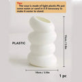DecorBites™ Spiral White Vase for Home Decoration