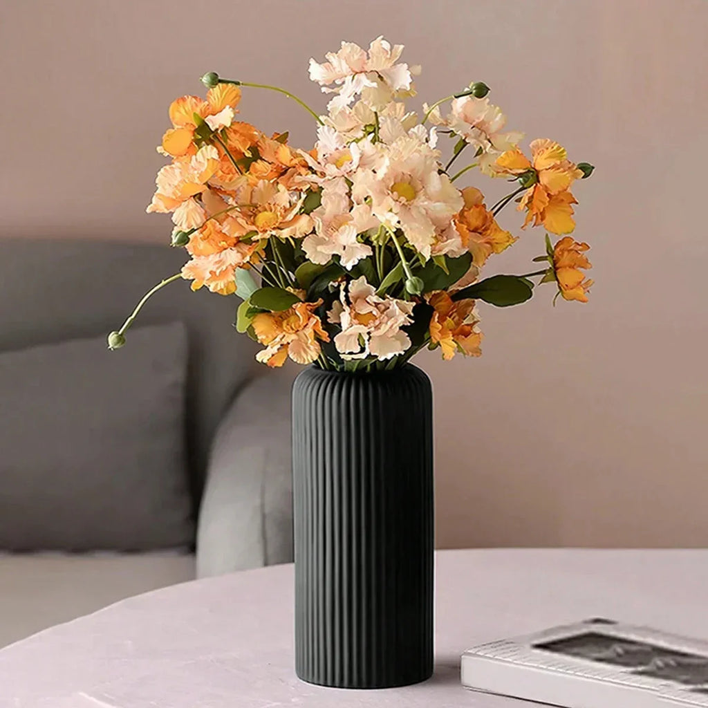 DecorBites™ Striped Plastic Vase for Flowers
