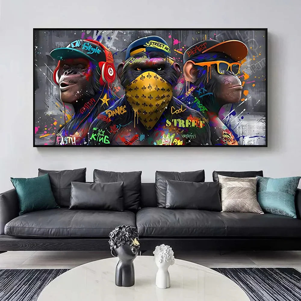DecorBites™ Trendy Orangutans Wall Art Print