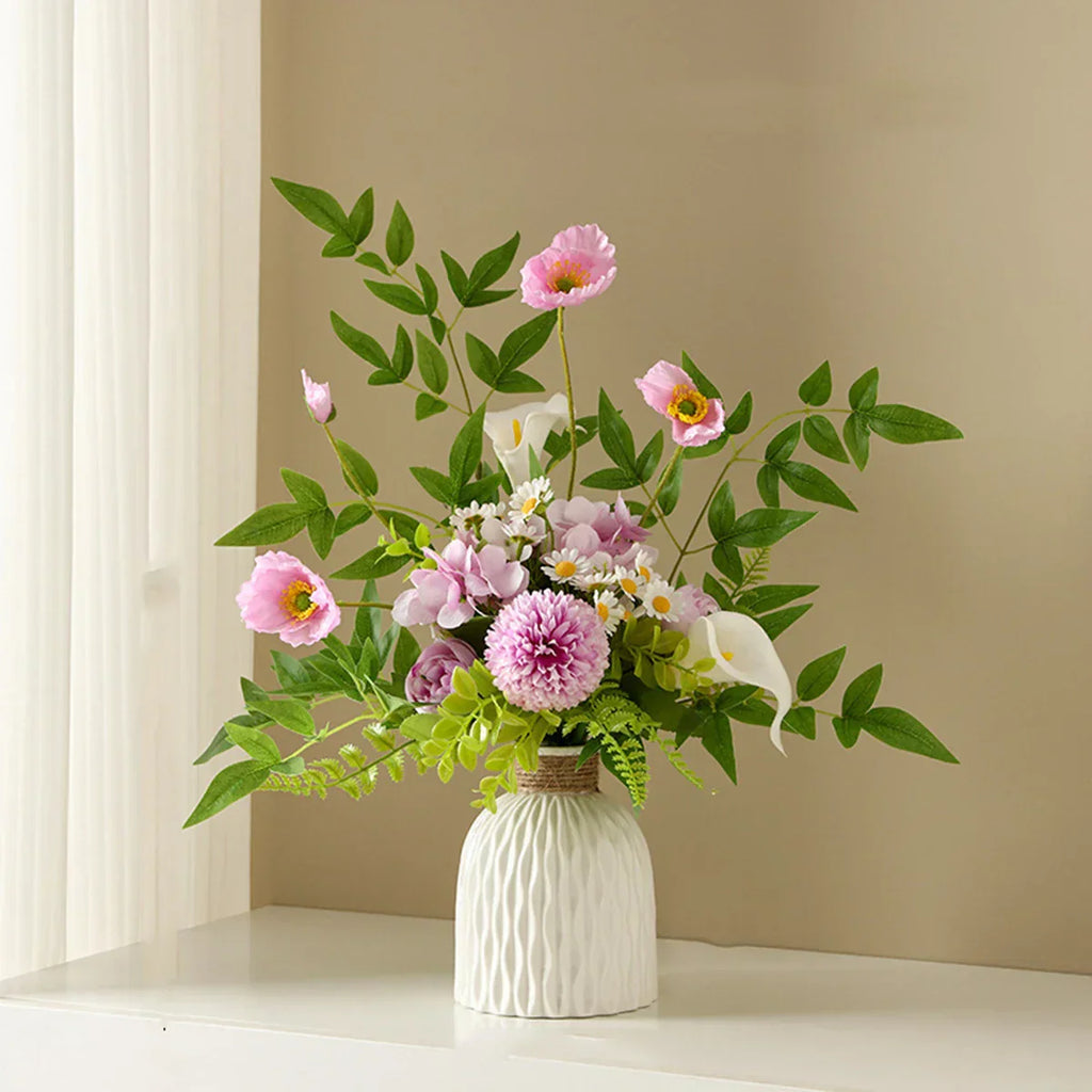 DecorBites™ Water Ripple Plastic Vase - Modern Nordic Style