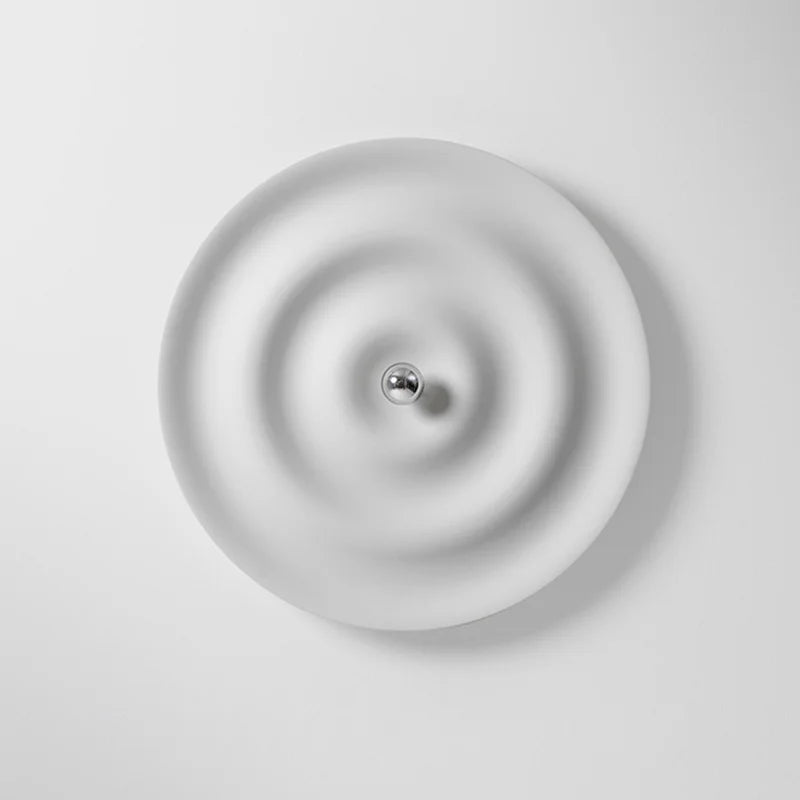 DecorBites™ White Nordic Bauhaus Round Lamp
